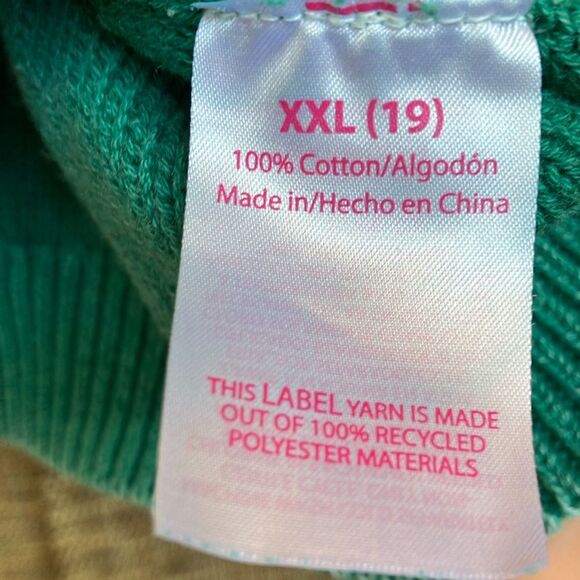 Emerald green Cable Knit V-Neck Sweater - Picture 3 of 4